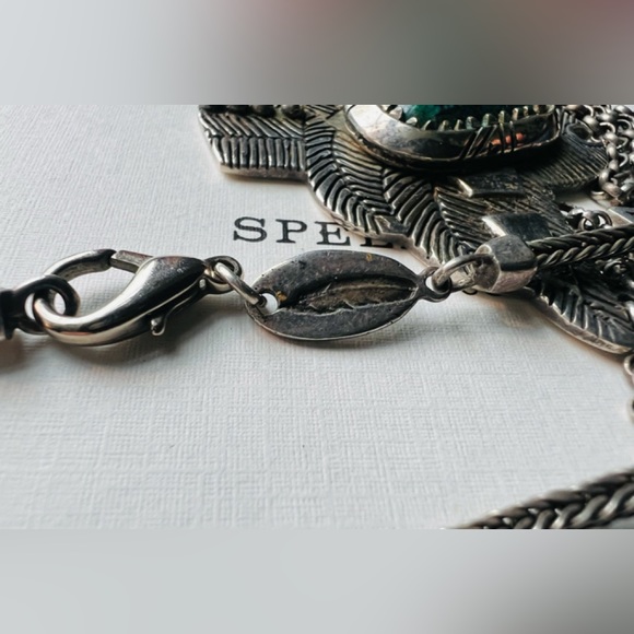 SOLD Spell And The Gypsy Dark Side of the Moon  Necklace Turquoise Stone Silver - Picture 7 of 11